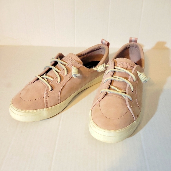 Sperry Shoes - Sperry Crest Vib Top-Sider Rawhide Laces Deck Shoes Sneakers Pink Leather Size 8